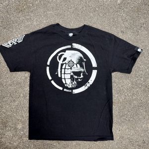 Y2K Vintage Metal Mulisha Grenade Double Sided Print T Shirt Size Large